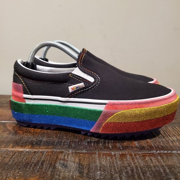 Vans Shoes Vans Slip On Stacked Platform Shoes Womens 6 Mens 45